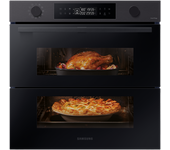 Samsung Horno Pirolítico 76L 59.5cm Dual Cook Clase A+ Negro NV7B4550UAB/U1, Negro