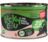 Lucky Lou SuperMono² 6 x 200 g comida húmeda para gatos - Jabalí