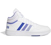 Zapatillas adidas hoops 3.0 mid hombre blanco