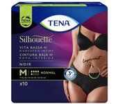 Tena Silhouette Cintura Baja Negro T-M 10 unidades