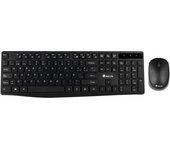 NGS Allure Kit Teclado Multimedia Qwerty Español + Ratón Inalámbricos Plug & Play Negro