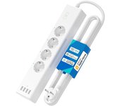 Meross MSS425FHK EU Regleta Inteligente 4 Tomas + 4 USB Compatible con Apple HomeKit/Google/Alexa