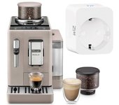 DeLonghi Rivelia Cafetera Superautomática Molinillo 19 Bares Beige + WiZ Enchufe Inteligente WiFi
