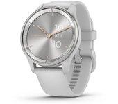 Garmin vívomove Trend Smartwatch Híbrido Bisel Acero Inoxidable Plata y Correa de Silicona Gris