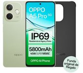 OPPO A5 Pro 5G Smartphone con IA 6.67" 120Hz 8GB/256GB 50MP IP69 5800mAh 45W Funda Incluida Verde