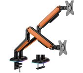 Aisens Soporte de Mesa RGB Gaming Giratorio e Inclinable para Monitor/TV 9Kg de 17" a 32" Naranja