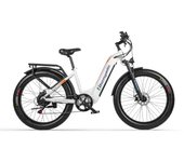 Shengmilo MX06 Bicicleta Eléctrica para Mujer 500W 48V/17.5Ah (840Wh) Neumáticos Gruesos 26" Blanca