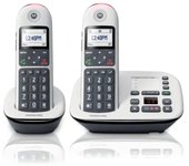 Teléfono inalámbrico Motorola CD5012 Blanco DECT pantalla iluminada teclado grande manos libres