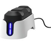 Base de carga Trust GXT 228 Dual para mandos PS5 doble carga USB-C ABS blanca y negra