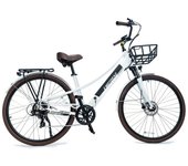 EMotorad Plymouth Bicicleta Eléctrica Neumático CST 700x40C Motor 36V 250W Batería 11.6Ah Blanca