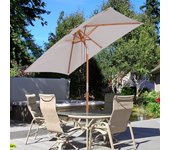 Sombrilla Outsunny Rectangular Inclinable Gris 230X200x150 Cm