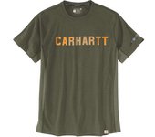 Carhartt Force Flex Block Logo Camiseta - Verde (M)