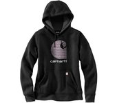Carhartt Rain Defender Promo Sudadera con capucha para damas - Negro (L)