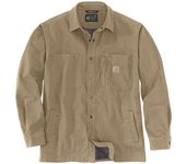 Carhartt Fleece Lined Snap Front Camisa - Verde Marrón (2XL)