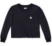 Carhartt Relaxed Fit Lightweight Pocket Camisa de manga larga para damas - Negro