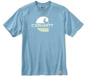 Carhartt Relaxed Fit Heavyweight C Graphic Camiseta - Blanco Azul (S)
