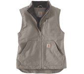 Carhartt Sherpa Lined Mock Neck Chaleco de dama - Gris (XS)