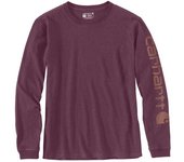 Carhartt Workwear Logo Camisa de manga larga para damas - Rojo (XL)