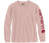 Carhartt Workwear Logo Camisa de manga larga para damas - Rosa (M)