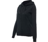 Dainese Logo Sudadera con capucha con cremallera para mujer - Negro