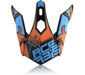 Acerbis Steel Kinder/Eclipse Pico del Casco - Negro Rojo Azul (un tamaño)
