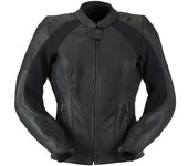 Furygan Livia Chaqueta de cuero de moto para mujer - Negro