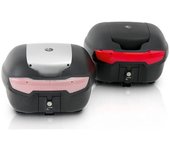 Hepco & Becker Journey Topcase 40, bisel negro/plata - Negro Plata