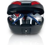 Hepco & Becker Journey Topcase 52, bisel plateado - Negro Plata
