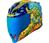 Icon Airflite Bugoid Blitz Casco - Azul Amarillo (XL)