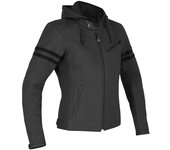 Richa Toulon Black Edition Chaqueta de cuero de moto para mujer - Negro (44)