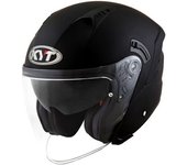 KYT NF-J Plain Casco Jet - Negro (XS)