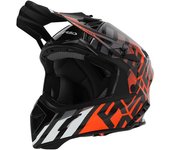 Acerbis Steel Carbon Casco de motocross - Negro Naranja (XL)