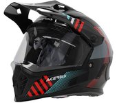 Acerbis Rider Casco de motocross juvenil - Negro Rojo (L)