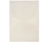 Un amour de tapis Alfombra de salón grande, diseño tono sobre tono, crema 240x340