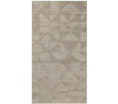 Wecon Home Alfombra beige arena diseño tufting a mano con relieve 70x140