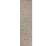 Wecon Home Alfombra beige arena diseño tufting a mano con relieve 80x300