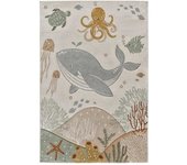 Atticgo Alfombra infantil inspirada en el fondo del mar, verde, 120x170