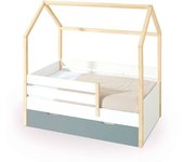 Alondra Cama-casita montessori 70x140 cm madera con cajones eucalipto
