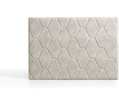 Matris Cabecero ágata para cama de 105 de tela blanco roto 115x115x8
