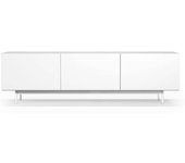 Herdasa Mueble TV 3 puertas melamina blanco patas blanco 52x180x44 cm