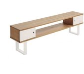 Hogar24 Mueble tv ó mesa de televisión 110 en color encerado y blanco