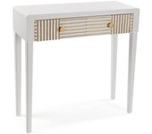 Versa Home Consola para la entrada 2 cajones en madera aglomerada blanco