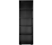 Tectake Estantería lexi 5 compartimentos 60x30x190cm madera mdf negro