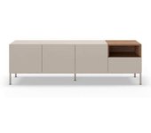 Drawer Mueble de tv 3 puertas 1 cajón de madera y metal l180cm - beige