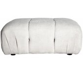 Kodu Módulo sofá reposapiés de poliéster blanco roto de 93x93x40cm