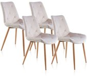 duehome Pack 4 sillas de comedor marlene tejido, tejido, 53 x 85 x 61cm