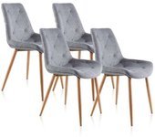 duehome Pack 4 sillas de comedor marlene tejido, tejido, 53 x 85 x 61cm