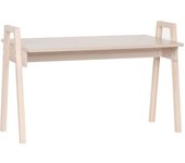 Calicosy Escritorio efecto madera y patas de roble macizo beige L128cm