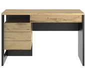 Calicosy Escritorio con 1 puerta y 1 cajón l119cm - efecto roble y negro