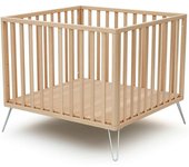 Jurababy Parque infantil madera madera haya y en acero 100 x 100 cm